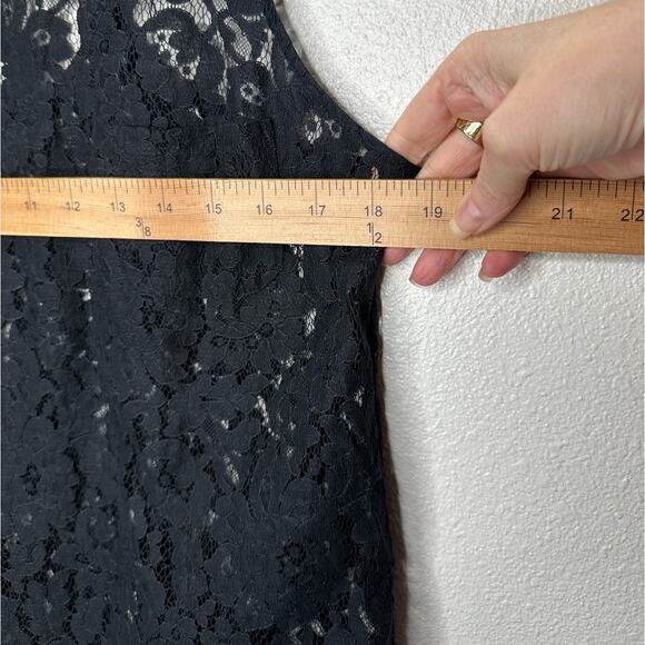 Joie Black Floral Lace Sleeveless Racerback Tank Top M - Picture 10 of 11